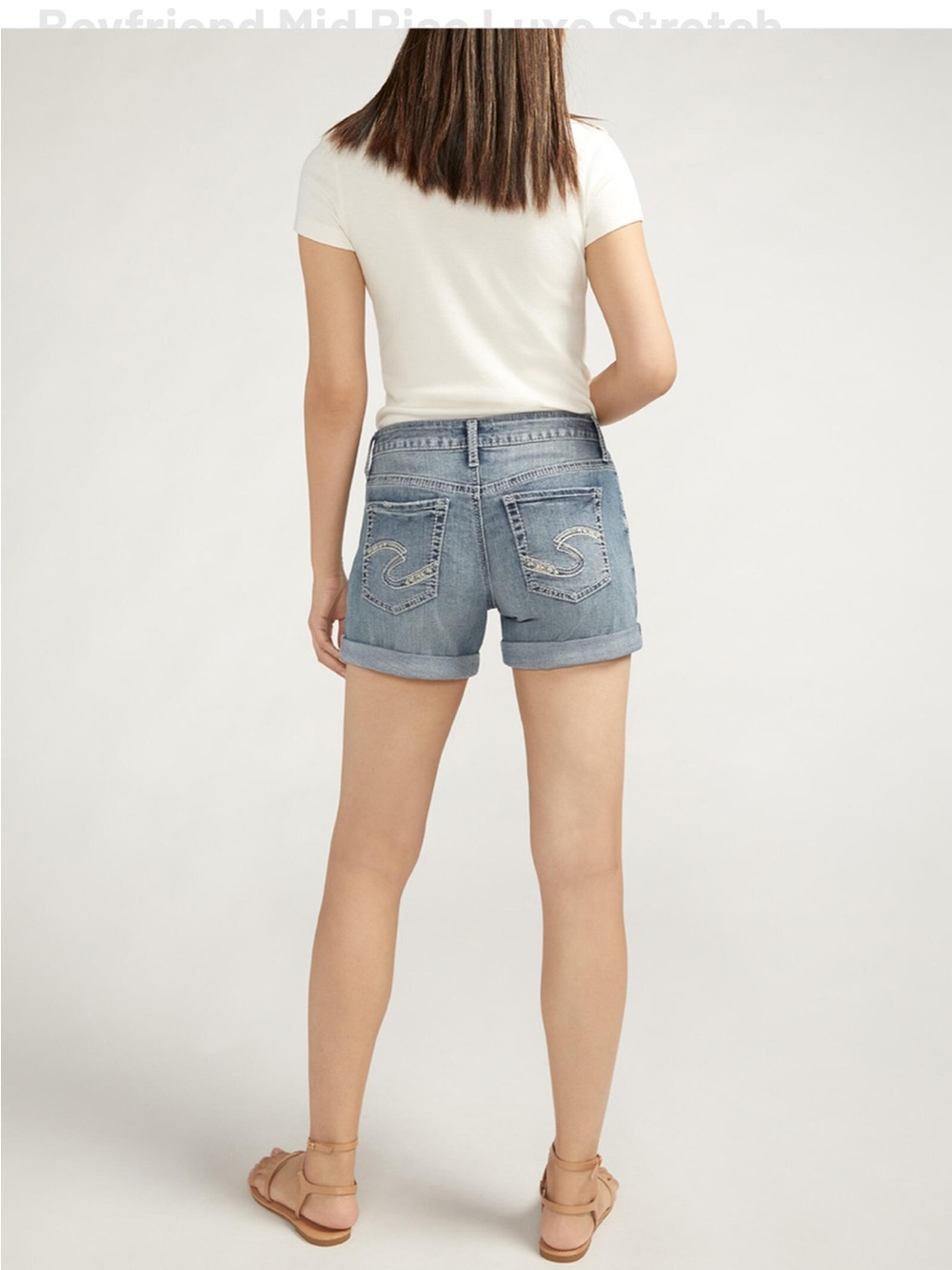 Silver Jeans Light Blue Roll-Cuff Denim Shorts